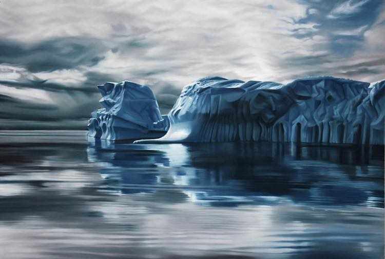 © Zaria Forman | pintura | pastel | Icebergs | Arte a un Click | A1CGalería